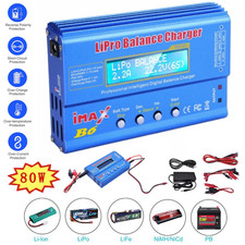80W Fast Digital Balance Charger for iMAX B6 AC LCD RC LiPo LiFe NiCD Battery
