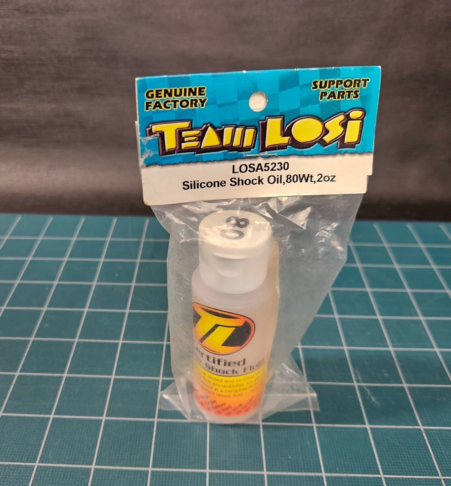 Vintage TEAM LOSI Silicone Shock Oil, 80wt, 2oz LOSA5230 - Image 3 of 4