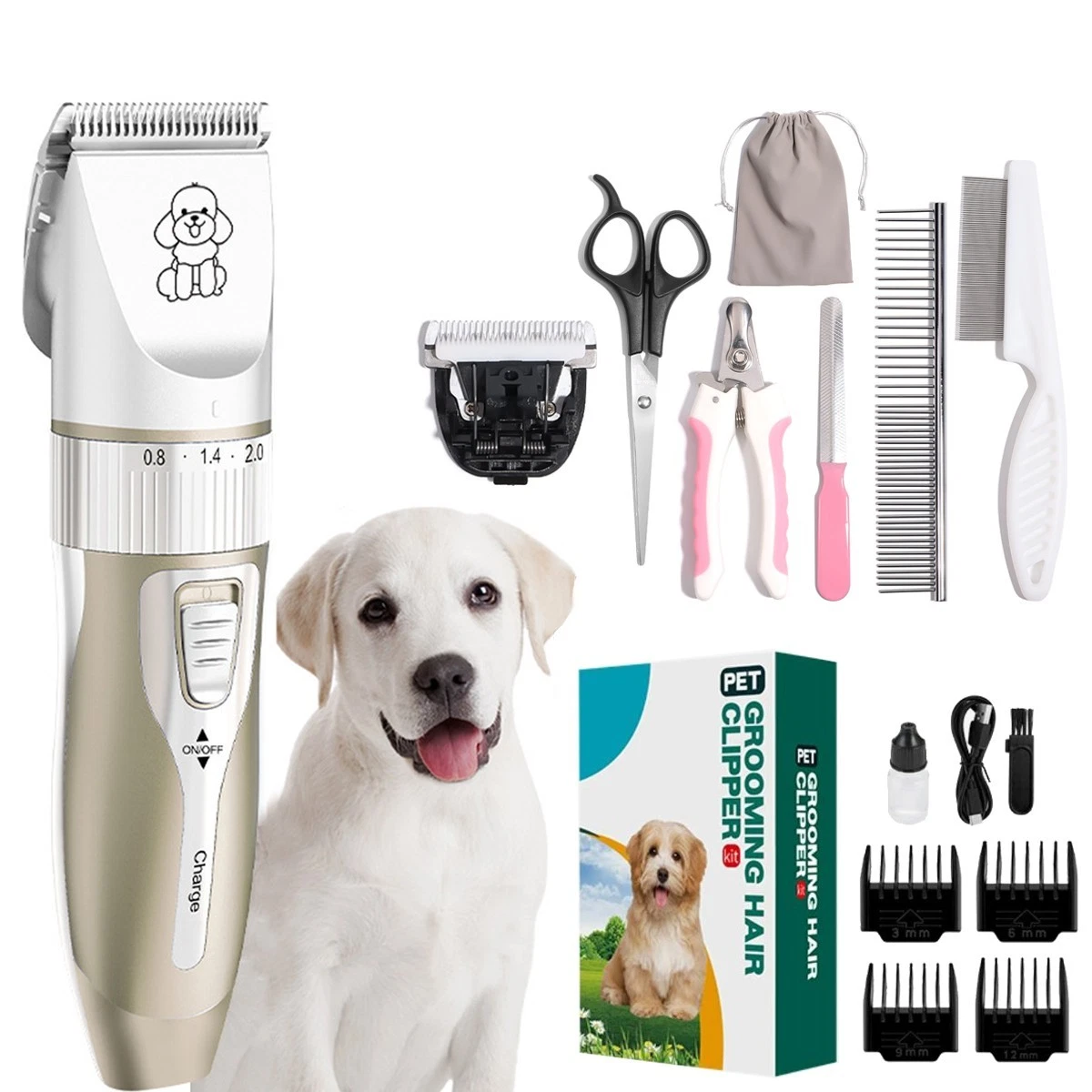 Pet Hair Clipper Dogs Cats Quiet Electric Hair Fur Trimmer Cordless Grooming Kit
Opens in a new wind