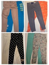 Lot Of 8 Girl's Size 7/8 Cotton Stretch Leggings  Pants Old Navy Cat  Jack Etc