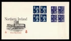DR WHO 1981 GB NORTHERN IRELAND FDC QEII BLOCK COMBO MERCURY CACHET M72347