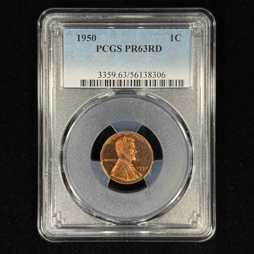 1950 1C PR63RD PCGS Proof Lincoln Cent