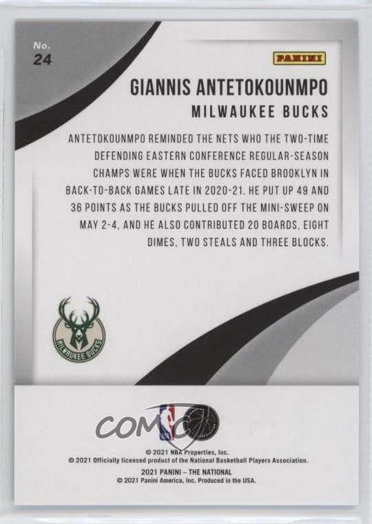 2021 Panini National Convention /50 Giannis Antetokounmpo #24 - Image 2 of 2