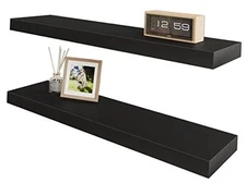 Floating Shelf,Wall Shelf,Decor Wall Mounted Shelves,Hanging Shelf 24x6 Black