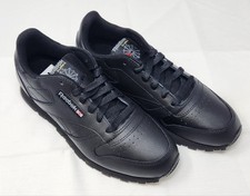 Reebok Classic Black Leather Junior Sneakers 50148 Size 6 New in Box
