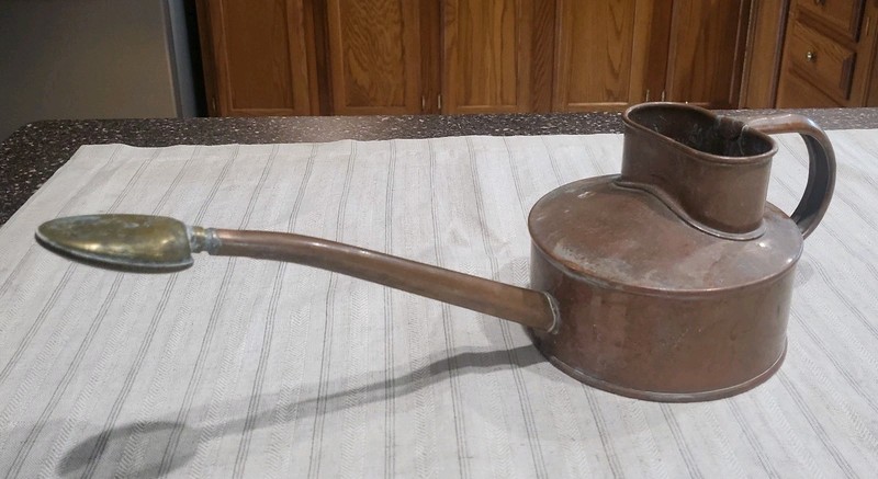 Vintage England Haws Elliott Copper & Brass House Plant Watering Can W/Label