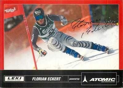 Autograph Florian Eckert - winter sports alpine skiing - autograph card hand signed
