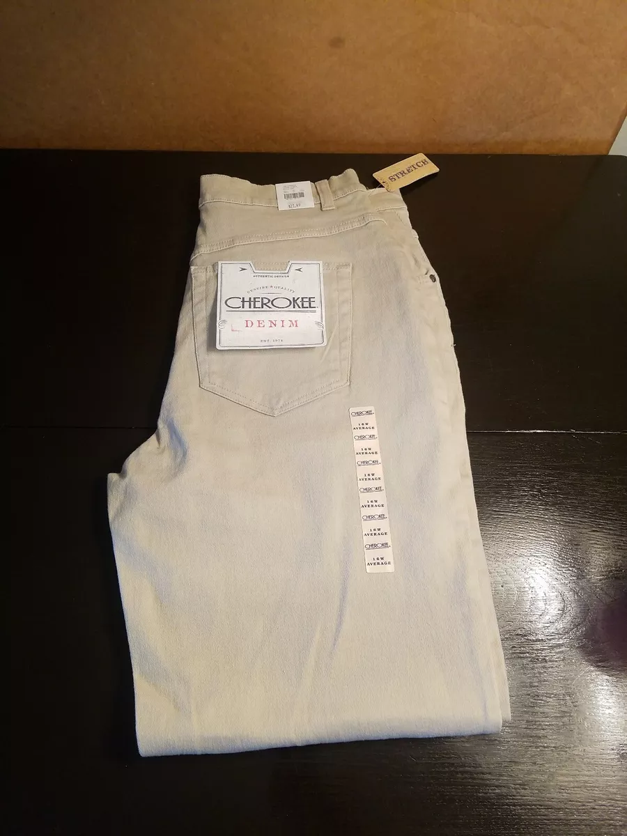VTG CHEROKEE WOMEN SIZE 16 AVERAGE WAIST DENIM SANDSTONE JEANS NEW