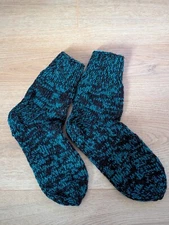   Hand Knitted Socks Wool Warms Unisex Ankle Size 5-6 UK 