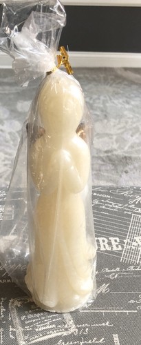 Vintage 1998 Loomco Angel Candle Ivory With Gold Wings 8.5” Tall NEW - Picture 11 of 12