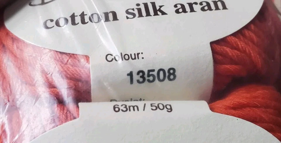 Nuevo paquete de 10 madejas hilo Debbie Bliss algodón seda Aran #13508 sin usar 63 m/50 g Foto 4 de 4