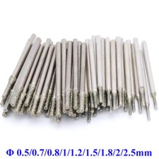 0.5-2.5mm Diamond Burr Grinding Drill Bit Cylinder Head for Dremel Rotary Tool