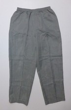 Blair Pants Womens Large Elastic Waist Casual Pants Sage Grey Striped New