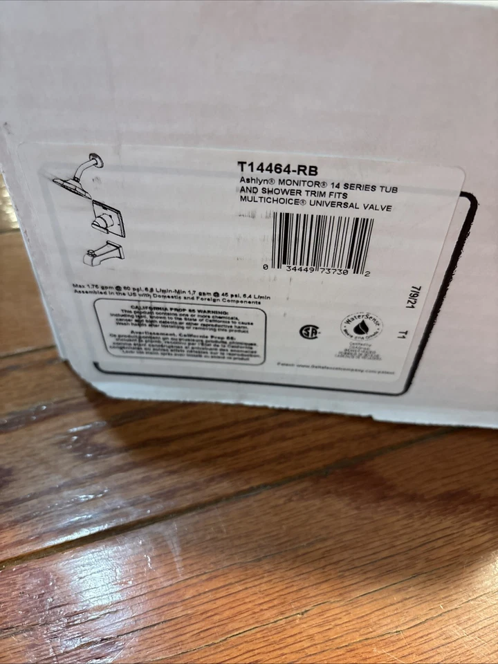 Delta T14464-RB Faucet, Tub,Shower Ashlyn Monitor 14 Series Venetian Bronze NIB - Image 4 of 4