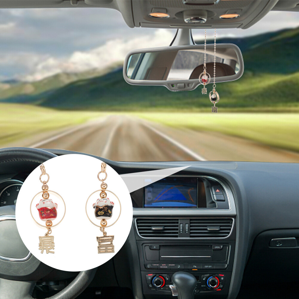 Ceramic Cat Jewelry Cat Charm Hanging Auto Car Hanging Pendant