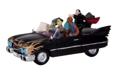 Lemax Spooky Town Creepy Cruisin Table Accent Halloween Decor Retired 2014