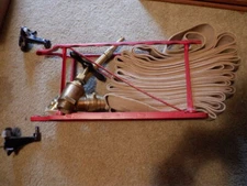 1908 WD Allen MFG CO Chicago Antique Fire Hose Set