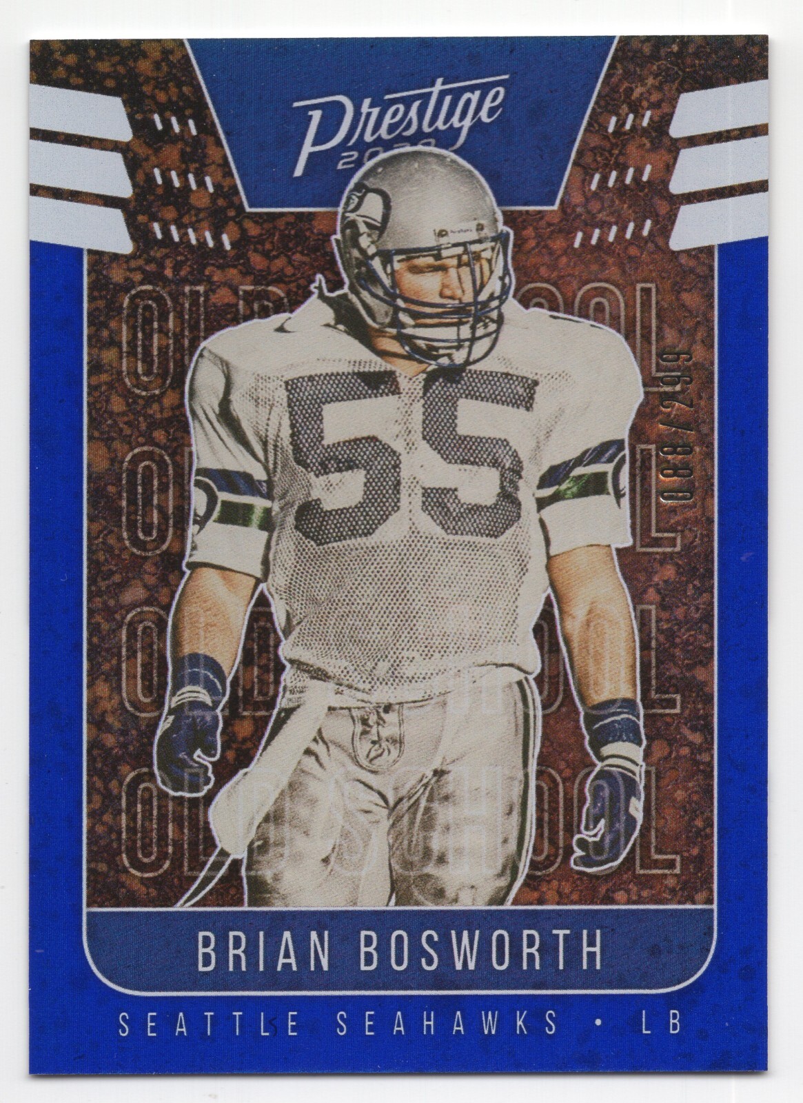 2020 Panini Prestige BRIAN BOSWORTH Xtra Points Blue Old School /299-Seahawks