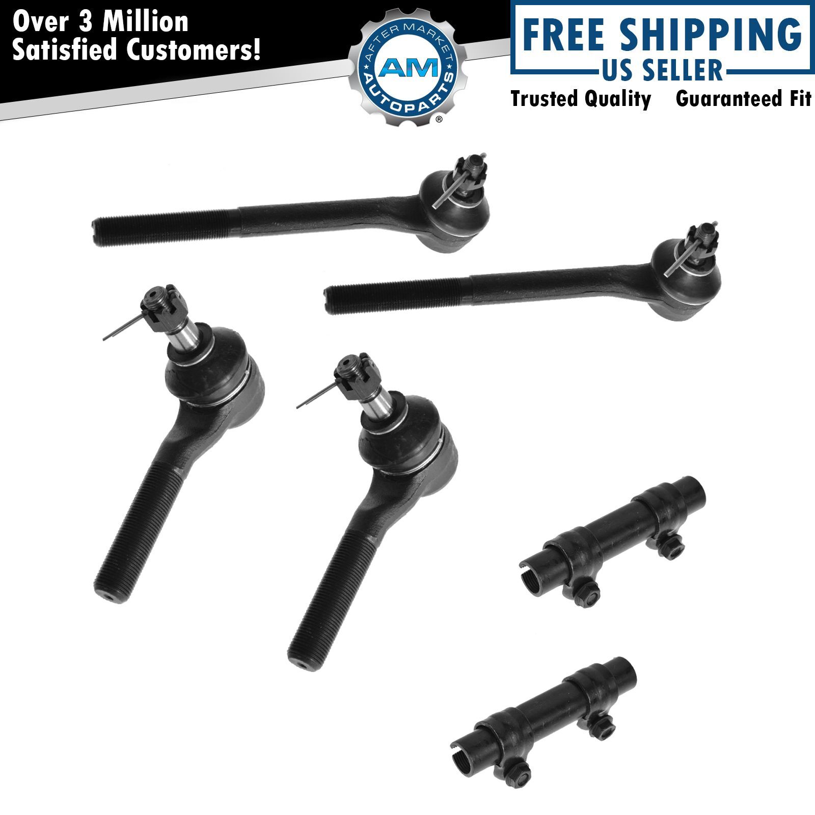 Tie Rod Ends Front Inner Outer Sleeve Set of 6 for S10 S15 Jimmy Blazer