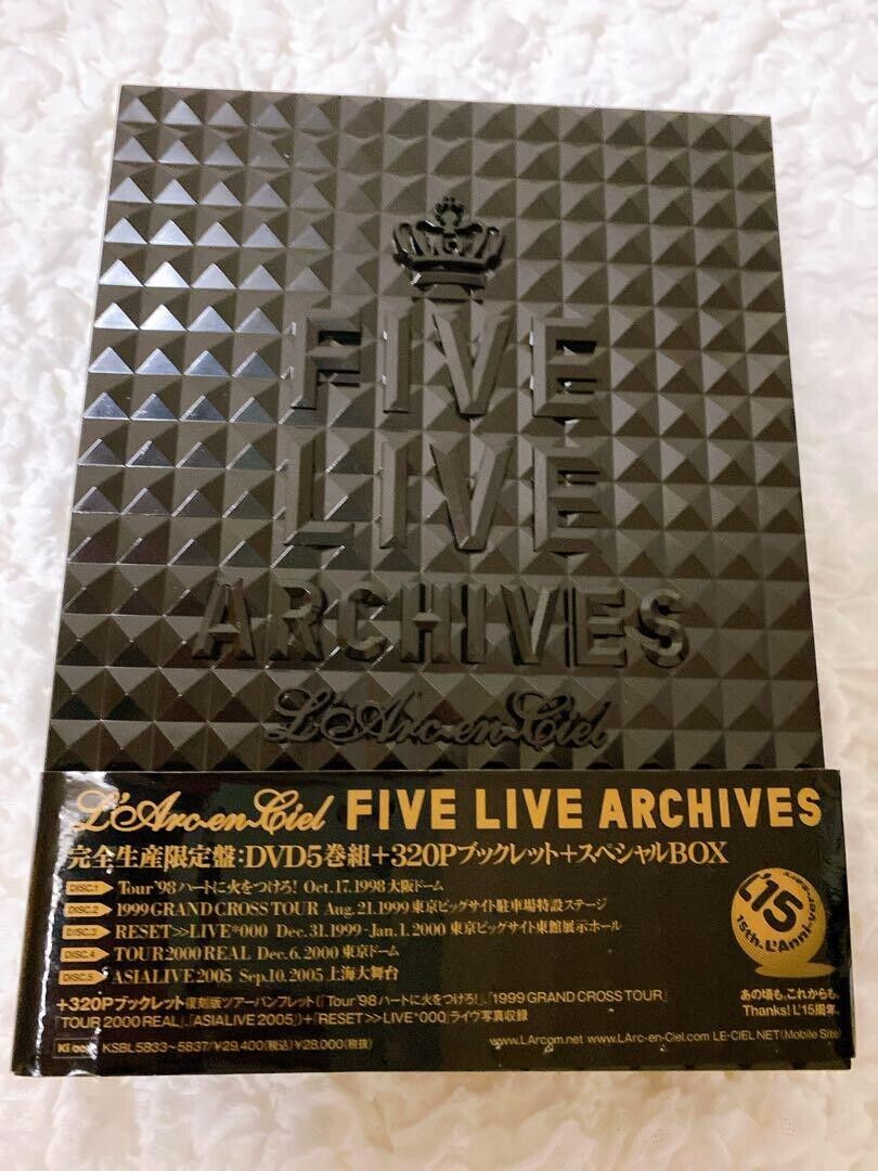 L’Arc～en～Ciel  FIVE LIVE ARCHIVES Complete production limited edition set Used