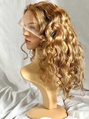 Ombré Blonde Highlights Body Wave Lace Front Brazilian Human Hair Wig 22'' SALE!