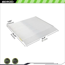 35.9"L x 36.25"W x 5.84"H Aluminum Threshold Ramp Wheelchair 700lbs Capacity