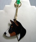 Basenji Handmade 3D Wood Dog Key chain ring Fob Rare