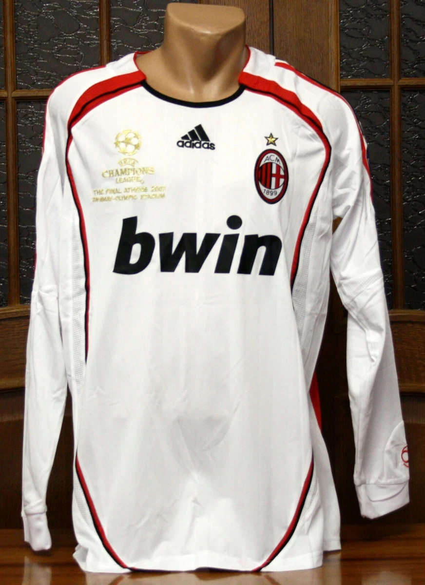 2006-2007 AC Milan Away White Retro Long Sleeve Soccer Jersey