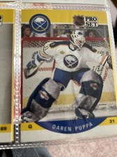 1990-91 Pro Set Hockey Card Daren Puppa Buffalo Sabres #27