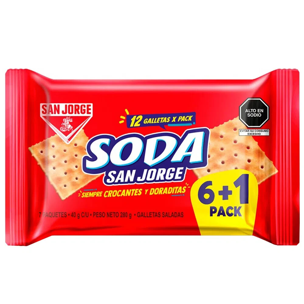GALLETAS SODA SAN - JORGE 6+1 PACK ESPECIAL X 2