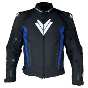 Frank Thomas Qualifier Ii Tex Motorcycle Jacket Black Blue White