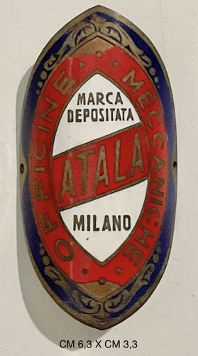 OFFICINE MECCANICHE ATALA FABBRICA CICLI FREGIO PUBBLICITARIO PER BICICLETTE  | eBay