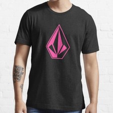 ¡VENTA! Camiseta Essential Simple Rosa Logotipo Volcom Vintage Retro Mejor Regalo S-5XL