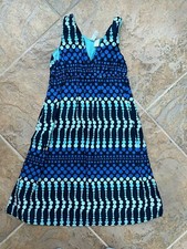 Old Navy Girls EUC Large 10-12 Blue geometric polka dot long dress