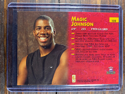 1996 Topps Basketball Card NBA STARS - MAGIC JOHNSON #122 - LA 