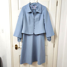 Ann Michael London Vintage Dress /Size 12 - 14 / Womens / Light Blue / Polyester