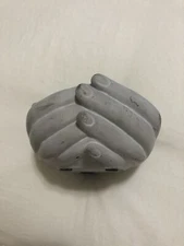 Hands Concrete Pot-5.75” Diameter-Helping Hands-Mini Pot, Candle Holder,Grayish