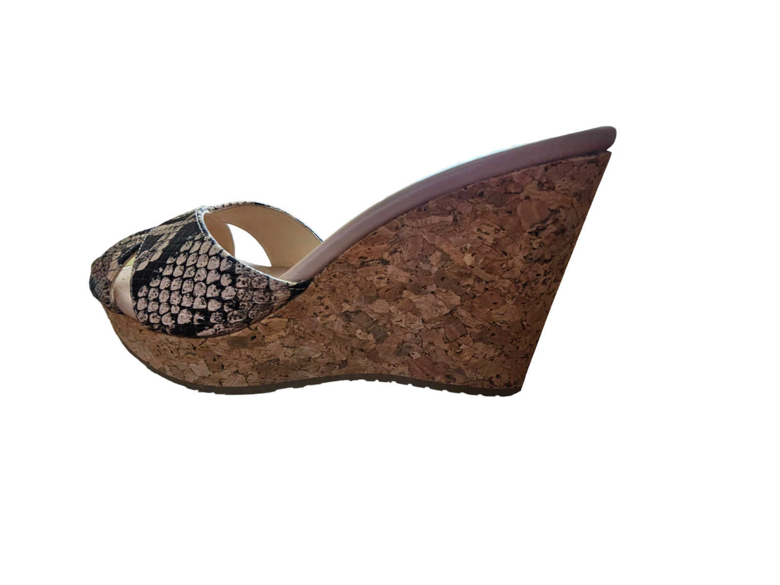 Jimmy Choo Python Cork Platform Wedge with Gold P… - image 11