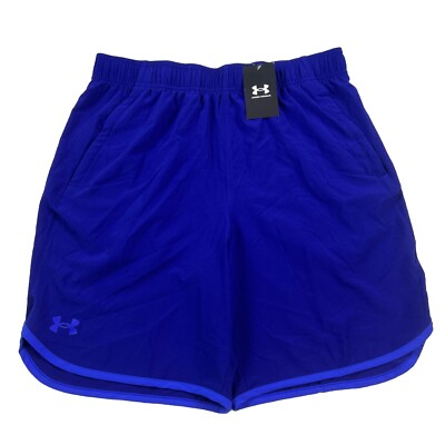 Under Armour UA Men's HIIT Woven Shorts Size S Blue 8  Training Shorts Loose New