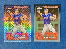 2024 Topps Chrome MLB DAVID HAMILTON RED SOX #49 SP X-FRACTOR & BASE ROOKIES