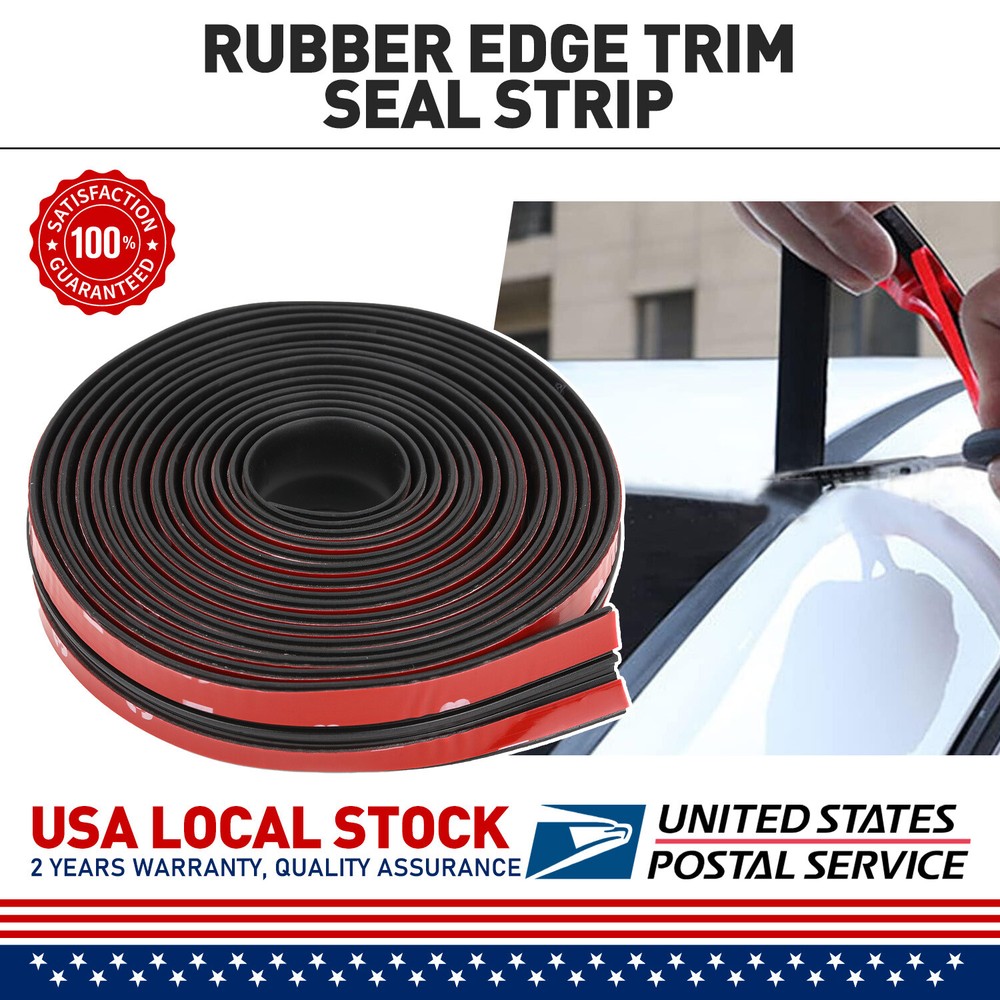 Black Rubber T Shape Seal Weather Strip Door Edge Moulding Trim Car Accessories