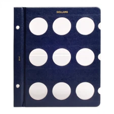 Blank Page for Large Dollars Album, 9 Openings, Whitman Classic Coin Series