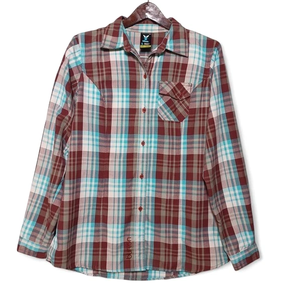 Burton DRYRIDE Men’s Plaid Button Up Shirt Large Moisture Wicking Outdoor Layer - Image 2 of 4