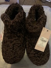 Slippers Brown Low Sherpa Slipper Boots Size Medium 5-6