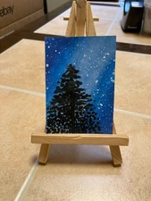 ACEO Original Acrylic Painting Landscape Abstract Art Card ATC Scenery 69