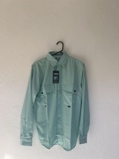 NEW Maja Men's Aqua Green Long Sleeve Button-Up Shirt Size Medium Men  s