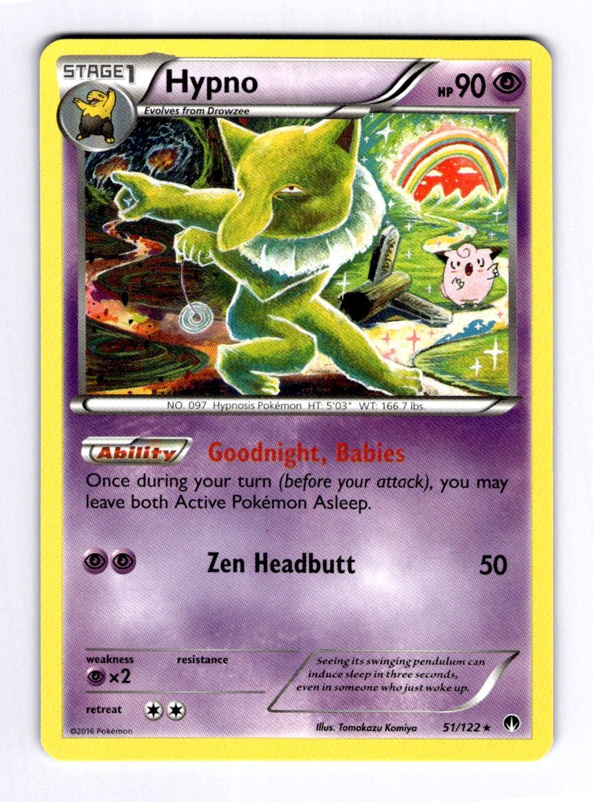 Hypno XY - BREAKpoint #51 (2016) Rare NM Pokemon