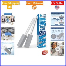 2 Pack Pumice Stones for Toilet  Bathroom Cleaning, Extra Long Handle Grey