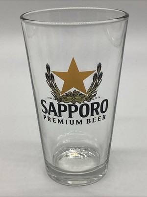 Sapporo Premium Beer 16oz Beer Pint Glass Made in Japan FREE SHIPPING!