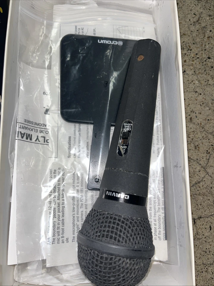 Micrófono de límite hemisférico Crown AKG PZM185 CM50 Foto 2 de 4